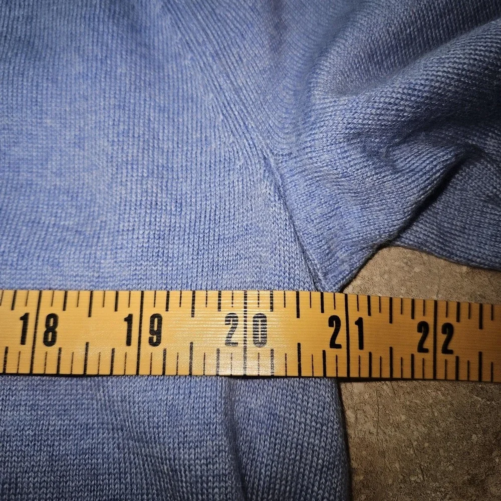 Banana Republic Sweater Mens XL Light Blue Italian Merino Wool Crewneck Pullover